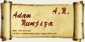 Adam Munjiza vizit kartica